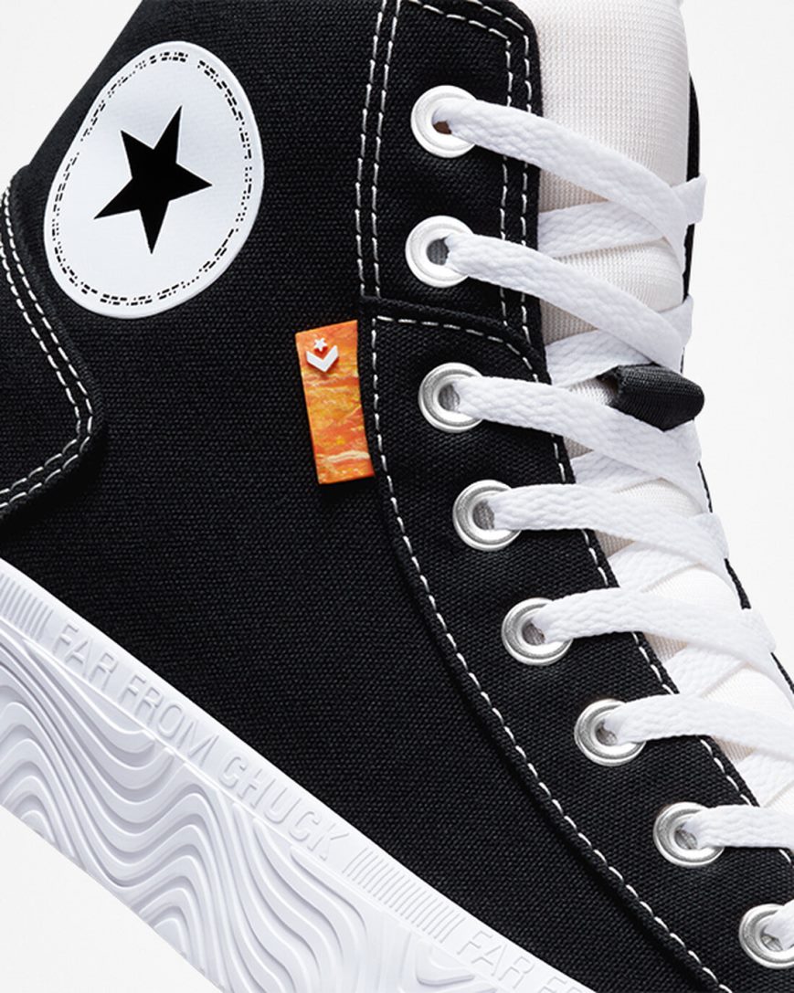 Tenisky Vysoke Converse Chuck Taylor Alt Star Platene Damske Čierne Biele | SK CASDI8